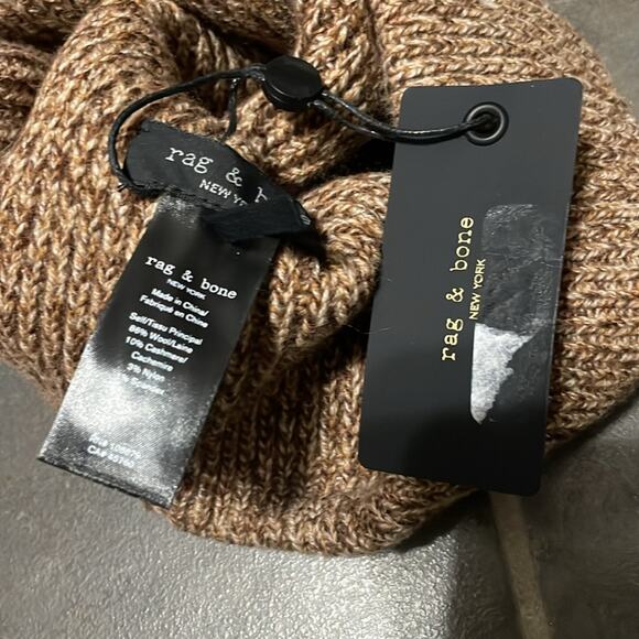 Rag and Bone Wool and Cashmere Logo Knit Beanie Hat New - Picture 4 of 4